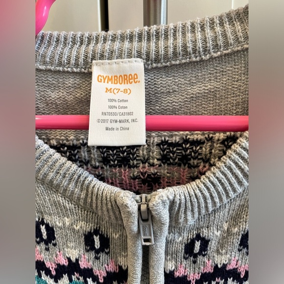 Gymboree M (7/8) zip up fair isle sweater - Picture 4 of 6